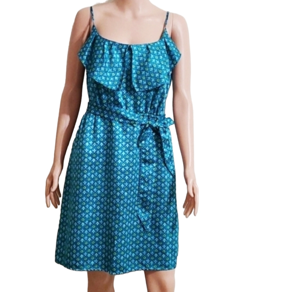 GAP Womens Dress Size L Large Blue And Green‎